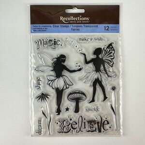 Recollections Clear Stamps Transparent Fairies 12 Pcs